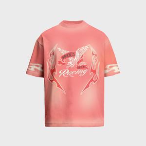 Vêtements de sport à la mode, style personnalisé, t-shirts à col montant en coton surdimensionné à la mode, sérigraphiés et délavés au soleil, avec logo - Product Image 4