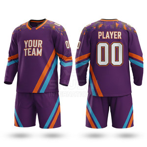 Service OEM personnalisé Ensemble d'uniformes de hockey sur glace Maillot sublimé Shorts Équipe professionnelle Écologique Séchage rapide Respirant - Product Image 2
