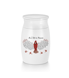 Urna pequeña de aluminio para cenizas humanas, urna pequeña de recuerdo para cenizas de cremación, urna de tamaño personalizado, color blanco - Product Image 3