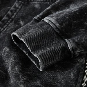 Sudadera con capucha bordada con gráfico de algodón desgastado de peso pesado Unisex para mujer de gran tamaño Vintage piedra ácido lavado personalizado invierno Casual - Product Image 3