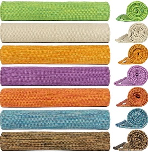 Tapetes de Yoga Iyengar de Alta Calidad Tejidos a Mano, Alfombra de Yoga de Algodón a Rayas, al Mejor Precio al por Mayor de Avior Industries - Product Image 1