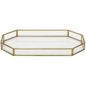 Vintage Gilt Beveled Glass Mirror <b>Tray</b> With Handles Antique Style Decorative Gold Perfume <b>Jewelry</b> <b>Tray</b> For Home Decor On Sale - Product Image 6