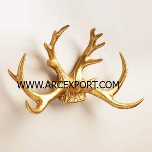 Décoration murale en métal doré antique en forme de cerf, design unique, moderne et élégant, grande décoration murale antique pour les fournisseurs en gros - Product Image 6