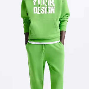 Conjunto Deportivo de Moda, Nuevo, Personalizado, de Primera Calidad, con Serigrafía, de Algodón Francés, Estilo Urbano, 500 GSM - Product Image 2