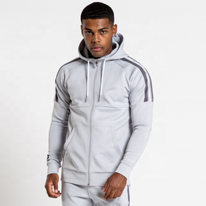 Conjunto Deportivo de Invierno para Hombre, Informal, con Capucha y Cremallera Completa, Transpirable, para Correr, Manga Larga, con Logotipo Personalizado Estampado, de Forro Polar - Product Image 2