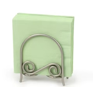 Porte-serviettes moderne en métal argenté avec design élégant en forme de tourbillon Organisateur de mouchoirs parfait pour la table à manger, la cuisine et la décoration intérieure - Product Image 1