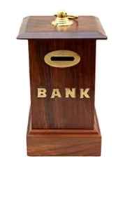 Personalized Wooden Keepsake Handmade Luxury Money Bank Solid <b>Wood</b> Piggy Bank Coin Bank For Children Luxury Wooden Money <b>Box</b> - Product Image 3