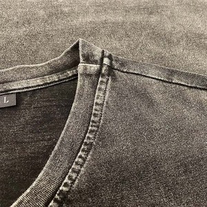 High Quality 100% Cotton QUICK DRY Custom Acid Wash Plus Size Men's T-Shirts Oversized Vintage Washed T Shirts ringer - Product Image 3