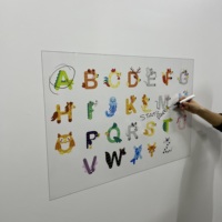 Borrar seco para niños alfabeto inglés modelo-1 reutilizable Durable de poliestireno Material tiene la superficie con la electricidad estática