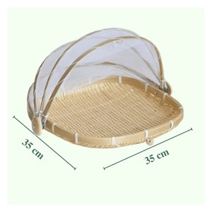 High Quality Handmade Bamboo Winnowing Basket & Tray with Net-Eco-Friendly Catering Use <b>Food</b> <b>Cover</b> From Vietnam - Product Image 6