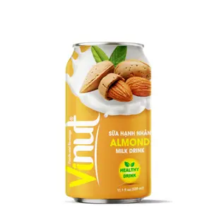 Produk Premium 330ml minuman susu Almond kaleng Vinut baik untuk kesehatan label pribadi terlaris OEM BRC HALAL
