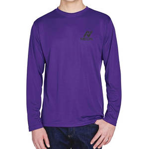 Chemise à manches longues avec logo personnalisé, style décontracté, respirante, motif uni, homme, 100% coton, manches longues - Product Image 1