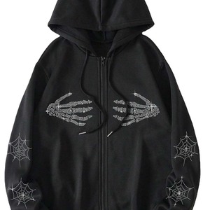 Bon fabricant Hommes Strass Hoodies entièrement personnalisés top tendance anti-rides Strass hommes sweats à capuche de haute qualité - Product Image 6