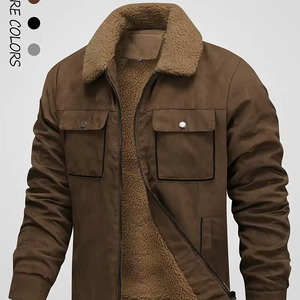 Hot Selling XS Men's Winter <b>Jacket</b> High Street Style Genuine Leather <b>Canvas</b> Eco-Friendly Breathable Windproof Lightweight Front - Product Image 1