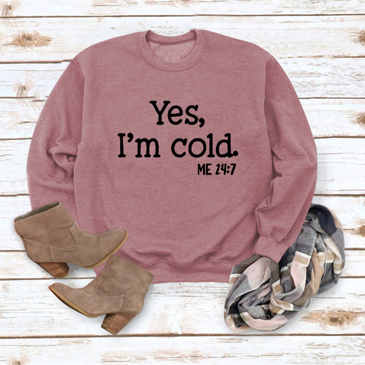 Rose gold sweatshirt (black font)