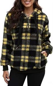 Sweat à capuche zippé intégral en flanelle sherpa polaire, respirant, épais, pour l'hiver, avec patchs, uni, teint, couverture 100% coton, streetwear unisexe - Product Image 3