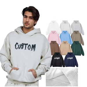 เสื้อฮู้ดขนแกะคุณภาพสูงสำหรับฤดูหนาว 350500GSM ผ้าฝ้ายหนาน้ำหนักมาก ทรงโอเวอร์ไซส์ ไหล่ตก แบบยูนิเซ็กซ์ สกรีนลายกราฟิกตามสั่ง แบบดิจิทัล - Product Image 1