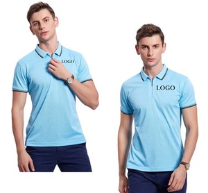Stock rapide, haute qualité, respirant, 100% lin piqué, homme pour polo, rayé tendance, col zippé, écologique, 200 g/m² - Product Image 3