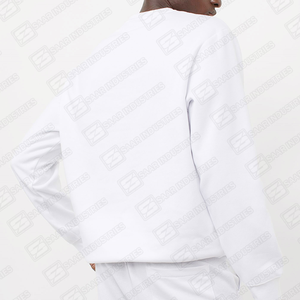 Premium Quality Embroidered Custom Printed Fleece <b>Sweatshirts</b> <b>White</b> Color <b>Men's</b> 100% Cotton 220 GSM Winter Use Windproof - Product Image 4