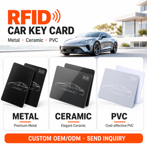 Cartes RFID NFC en métal et céramique haute sécurité 13,56 MHz DESFIRE EV3 ISO14443A pour le contrôle des portes de véhicules - Product Image 2