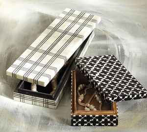 Million Art fait à la main rectangulaire os incrustation boîte à bijoux haute qualité stockage décoratif bois bambou cadeaux Top vente os incrustation - Product Image 2