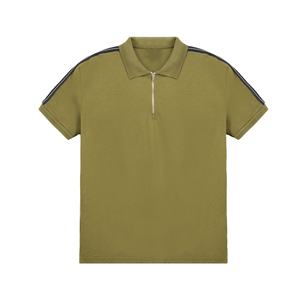2025 hombres Smart Casual para Polo camisa cuello con cremallera 100% algodón antiarrugas camiseta al por mayor OEM ODM Casual algodón poliéster - Product Image 5