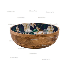 ชามเสิร์ฟอาหารทำจากไม้ Meena ชามเสิร์ฟช็อคโกแลตทรงกลมสำหรับโต๊ะอาหาร - Product Image 6