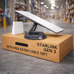 ชุดอินเทอร์เน็ตดาวเทียม Starlink Gen 3 ความเร็วสูง พร้อมเราเตอร์ Wi-Fi แบบ Tri-Band สำหรับพื้นที่ห่างไกล ใช้งานมือถือได้ จานรับสัญญาณ Wi-Fi 6 พร้อมเราเตอร์ + อุปกรณ์เสริม - Product Image 4
