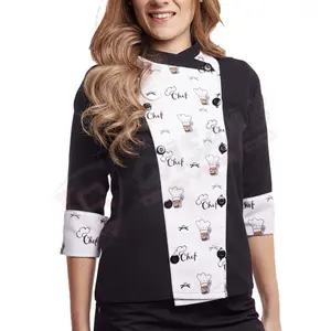 Nuevo diseño de la mejor calidad Chef-Uniformes de manga larga Restaurante-Hotel Ropa Uniforme-Chef de cocina Abrigo Chaquetas con Chef-Estampados - Product Image 1