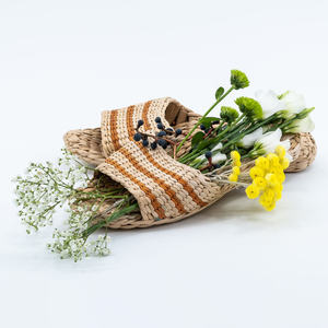 Chaussons en jacinthe d'eau, fibres tressées durables, fournitures en gros, sandales, tongs - Product Image 6