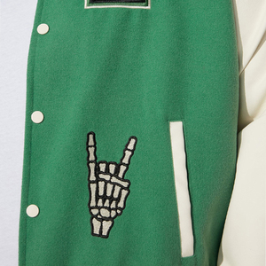 Wholesale Chenille <b>Patches</b> Varsity Winter Jacket Custom Leather Sleeves Bomber Baseball Varsity Jackets - Product Image 4