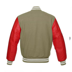Veste universitaire en laine unisexe personnalisée Patchwork rouge vert hiver Letterman Basketball CollegeBaseballjacket pour hommes livraison DDP - Product Image 4