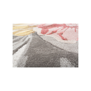 Alfombra Hacienda Ivory de Lana y Viscosa Hecha a Mano, 10 mm de Grosor, Diseño Floral, Rayas Abstractas, Rectangular, para Sala de Estar, Pasillo -TNQ-3275 - Product Image 3