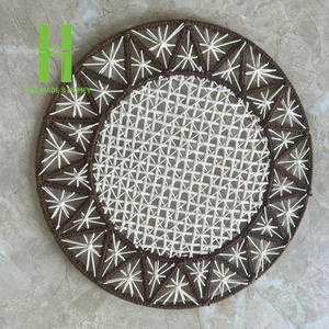 Hot Selling Bamboo Rectangle Handwoven Charger <b>Plates</b> Polished Bohemian Style Eco-Friendly 2-Piece Customize Sizes Variety - Product Image 5
