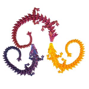 2026 Brand New Arrival Durable Lightweight Crystal Textured Flexible Hinged <strong>Dragon</strong> Model for Kids Adults Stress Relief Gift - Product Image 2