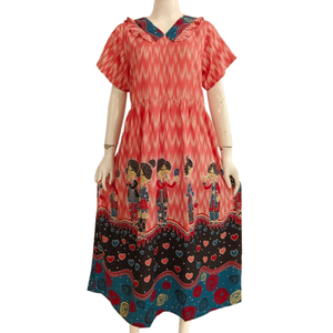 Camiseta de manga corta para mujer con cuello en V y volantes, de material de rayón de alta calidad, de Chrysanta - Product Image 2