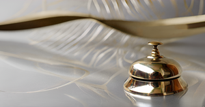 Cloche de comptoir d'hôtel en laiton massif de style victorien cloche de bureau de service ornée pour les hôpitaux de zones de réception de restaurants-métal fabriqué - Product Image 4