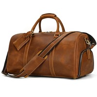 Grand sac de sport en cuir écologique compartiment à chaussures fermeture éclair bandoulière réglable pour le sport voyage week-end utilisation