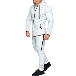 Ensemble survêtement gris pour hommes survêtement personnalisé avec logo survêtement polaire tech logo personnalisé polaire tech jogging pour hommes - Product Image 2