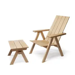 كرسي حديقة طبيعي بمقعد واحد للفناء مع كرسي عثماني للترفيه في الهواء الطلق لمطعم فندق كوخ فيلا مشروع
