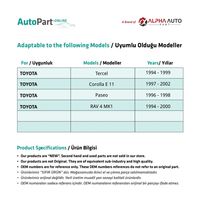 Pour cylindre de serrure à clé d'allumage Toyota Hilux