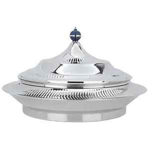 En acier inoxydable plaqué or, élégante et durable, la casserole ronde en métal parfaite pour tous les repas et occasions. - Product Image 3