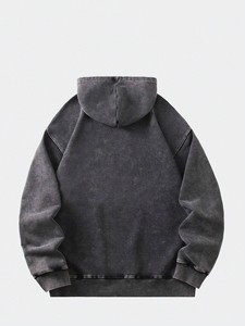 Sudadera con capucha de gran tamaño con lavado ácido Vintage para hombre de la vida callejera a precio razonable - Product Image 2