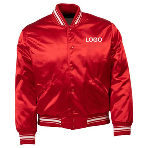 Servicio OEM, Chaqueta Bomber de Béisbol Personalizada para Hombre, Satén Sublimado y Bordado, Chaquetas de Satén para Hombre - Product Image 2