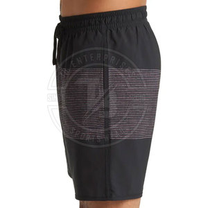 Shorts de Baño Casuales de la Mejor Calidad, 100% Algodón, Cintura Media, Secado Rápido, Transpirables, para Uso Diario, Diseño Sólido, Cierre con Cordón - Product Image 3