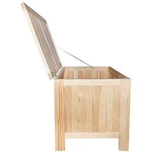 WELL HOME Mobile in Legno di Pino con Tronco Dritto 70x40x44 cm, Arredamento per la Casa con Finitura Naturale Senza Vernice - Product Image 4