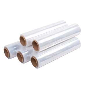 Rollo de película elástica de PE de alto brillo de 50cm y 300m, MOQ bajo, plástico LLDPE transparente de protección suave para Embalaje manual, fábrica de Vietnam - Product Image 2