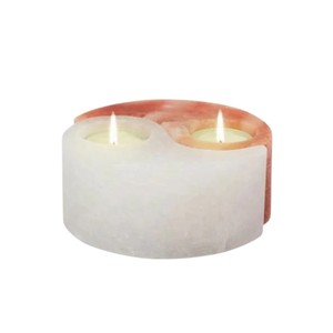 Portavelas de Piedra de Sal Rosa del Himalaya, Hecho a Mano, Ecológico, Feng Shui, Material Orgánico, Decoración del Hogar, Bodas - Product Image 6