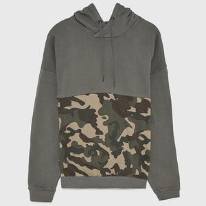 Sudadera con capucha ligera de moda para todas las estaciones para hombre con detalle de botón Logotipo personalizado Ropa de invierno anticontracción teñida lisa - Product Image 4