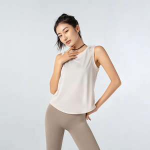 Mujeres Entrenamiento Running Tank Tops Yoga Chaleco Sin mangas Suelto Camisetas de secado rápido - Product Image 5